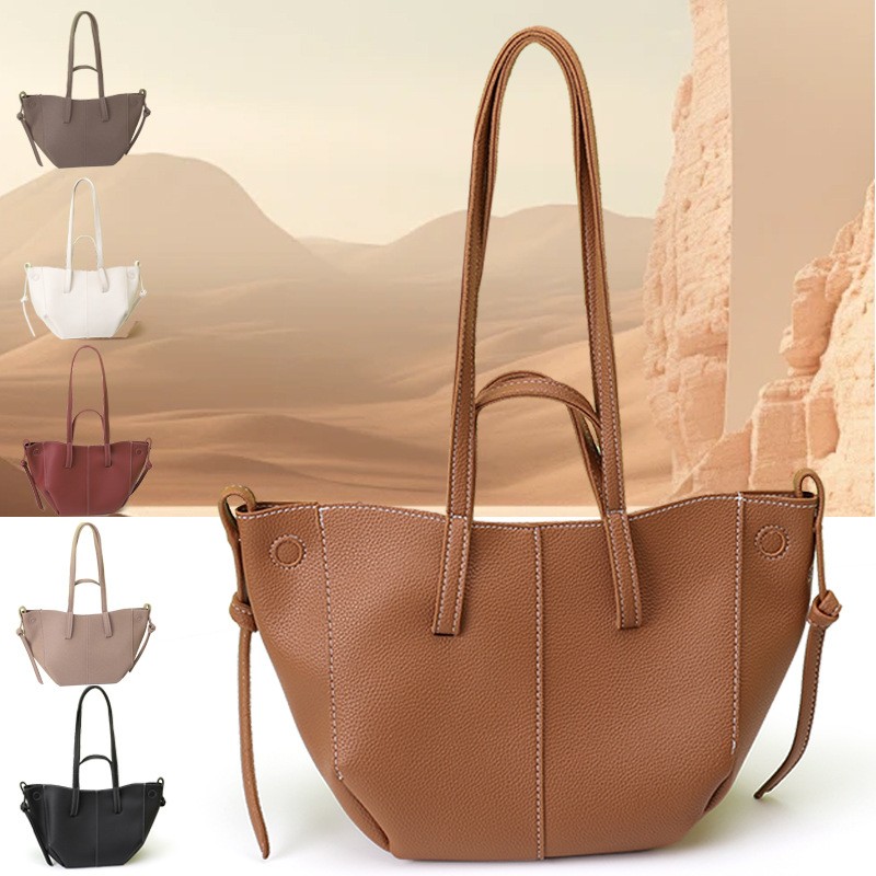 Top Handle Structured - Brown Wing Design Tote Bag with