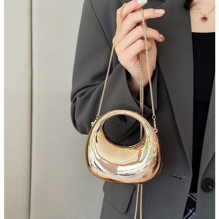 Mini Purse Chain - Mini Golden Evening Bag Purses and
