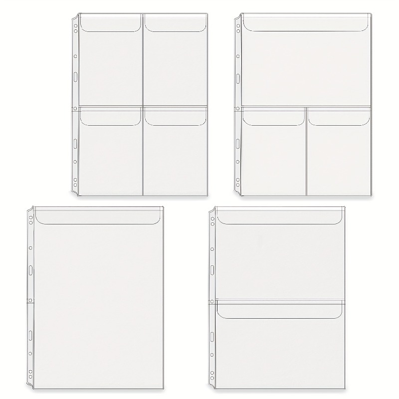 Flap Bag Envelope - 10pcs-A4 Folder Pockets, No-Zip Cash Envelopes,1/2/3/4
