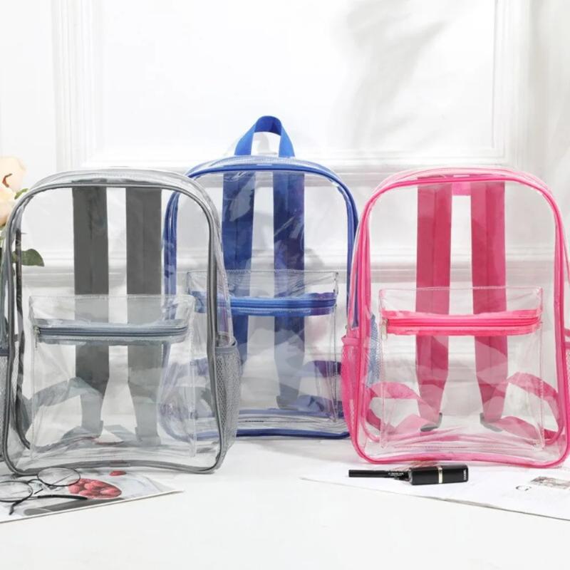 Women Bags Designer - Transparent PVC Backpack Outdoor Sports Fitness