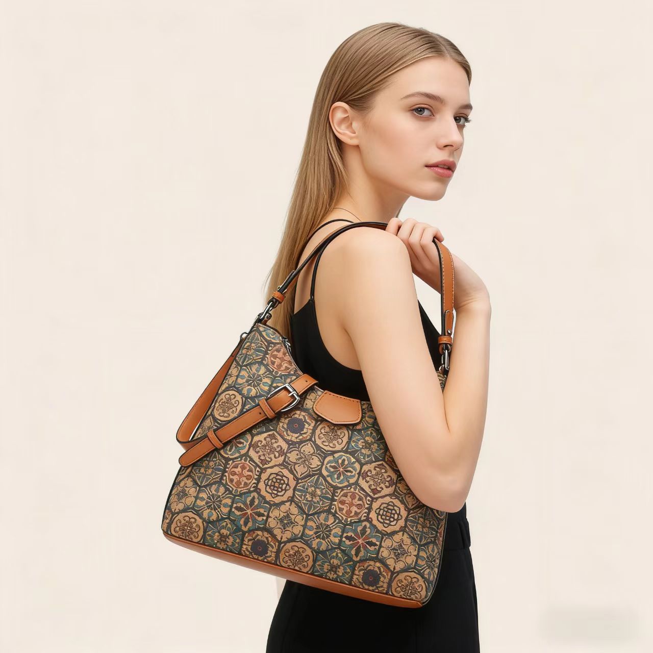 Women Bags Zadig - Retro Multielement Print Ethnic Style Cork