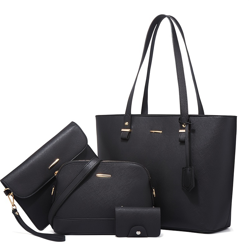 Women'S Bags Handbags - 4pcs Fashion Women's Bag Sets Solid