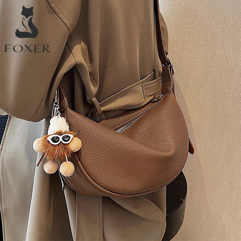 FOXER Light Luxury Women's Sho - Half Moon Crescent ulasan dan harga