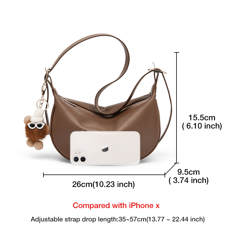 FOXER Light Luxury Women's Sho - Half Moon Crescent ulasan dan harga