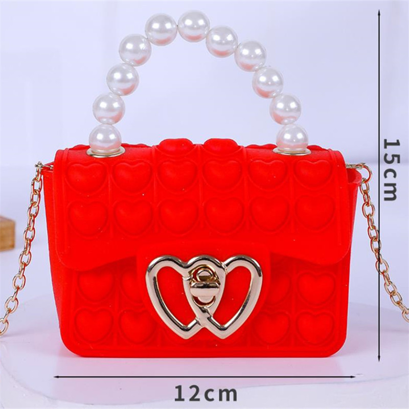 Silicone Love Bubble Jelly Bag - Mini Purse Chain ulasan dan harga
