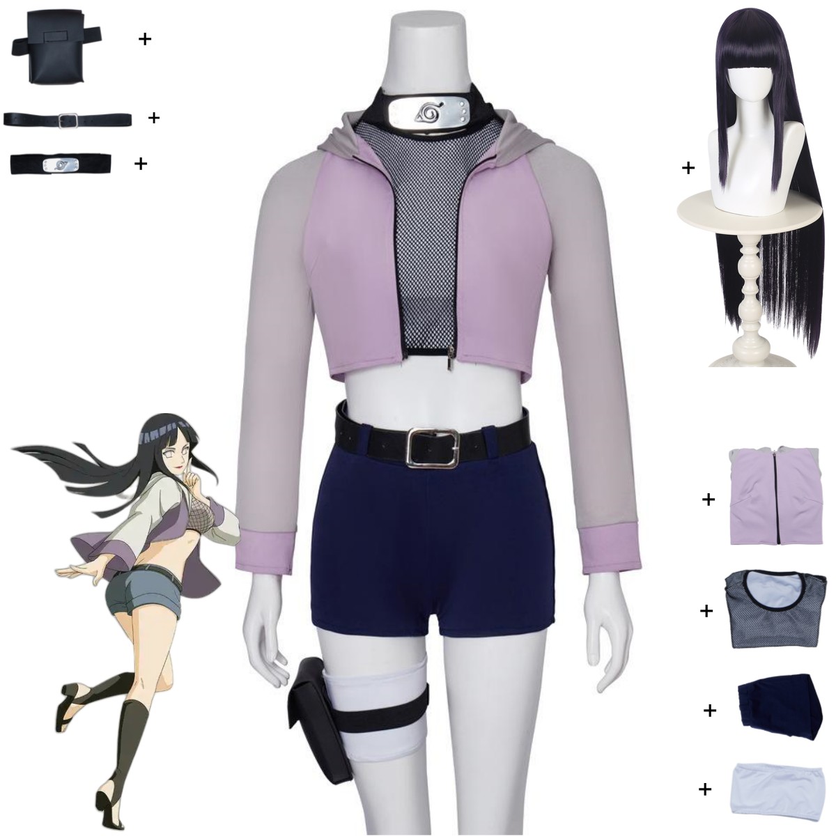 Anime Hyuga Hinata Cosplay Cos - Women Bags Accessories ulasan dan harga