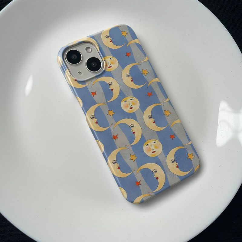 Vintage Blue Striped Face Cres - Half Moon Crescent ulasan dan harga