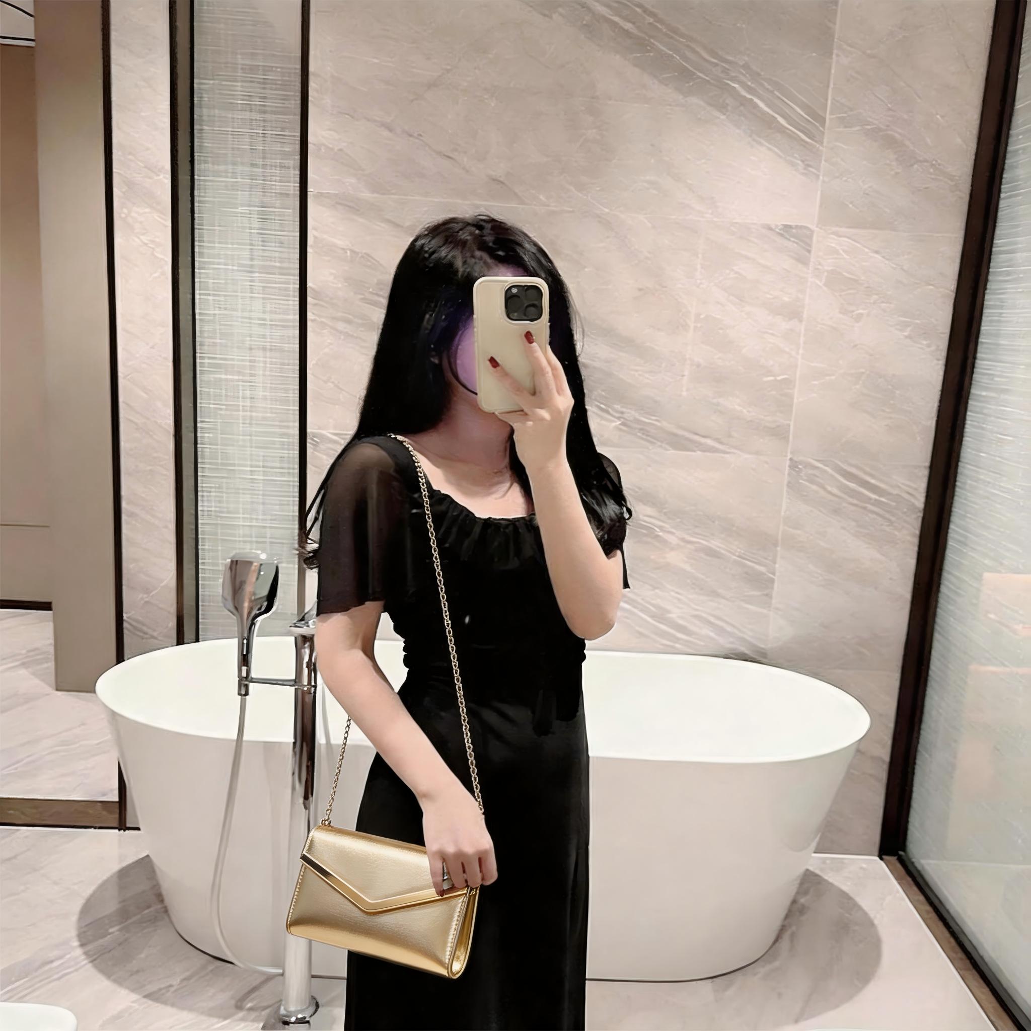 New shiny evening bag - high-e - Flap Bag Envelope ulasan dan harga