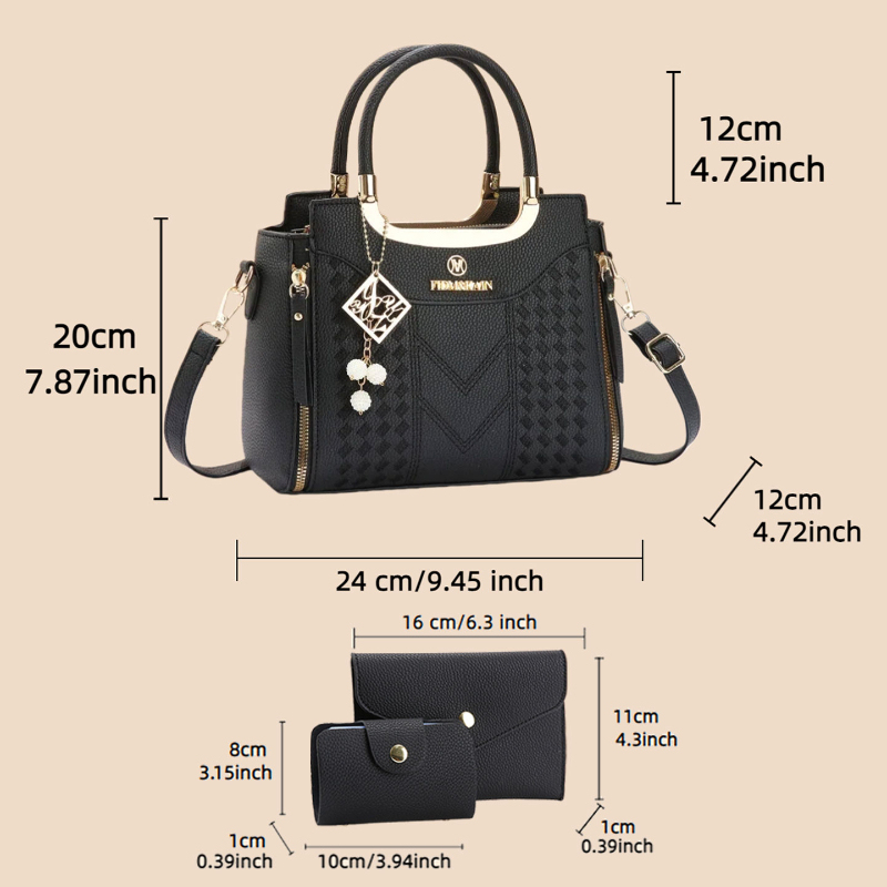 3-piece handbag set made of ly - Women'S Bags Handbags ulasan dan harga