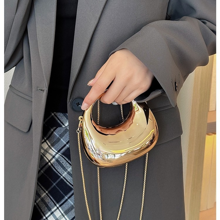 Mini Golden Evening Bag Purses - Mini Purse Chain ulasan dan harga