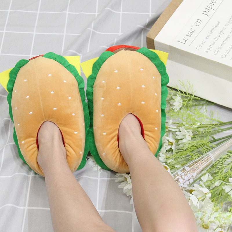 New Cartoon Hamburger Plush Sl - Women Bags And Shoes ulasan dan harga