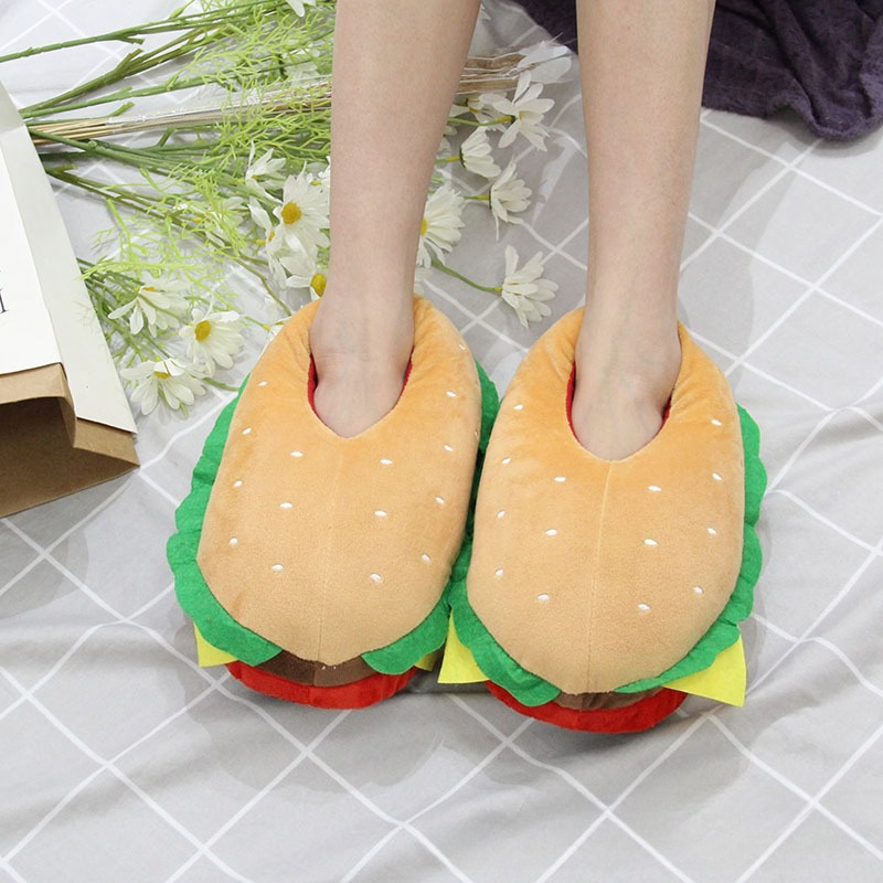 New Cartoon Hamburger Plush Sl - Women Bags And Shoes ulasan dan harga