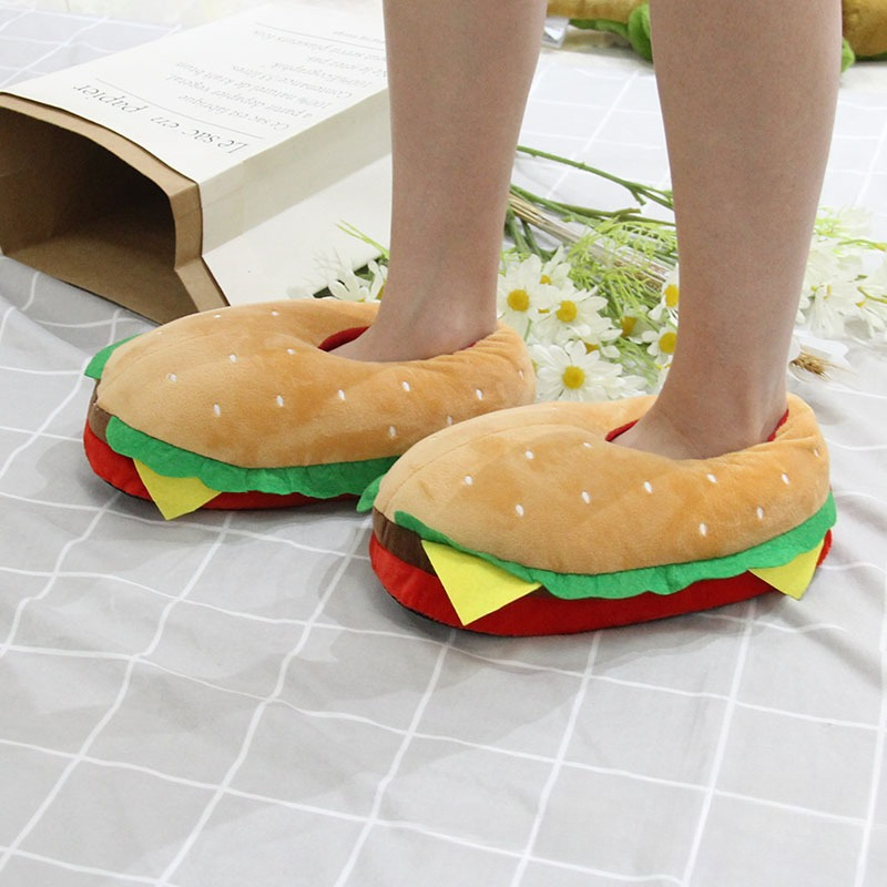 New Cartoon Hamburger Plush Sl - Women Bags And Shoes ulasan dan harga