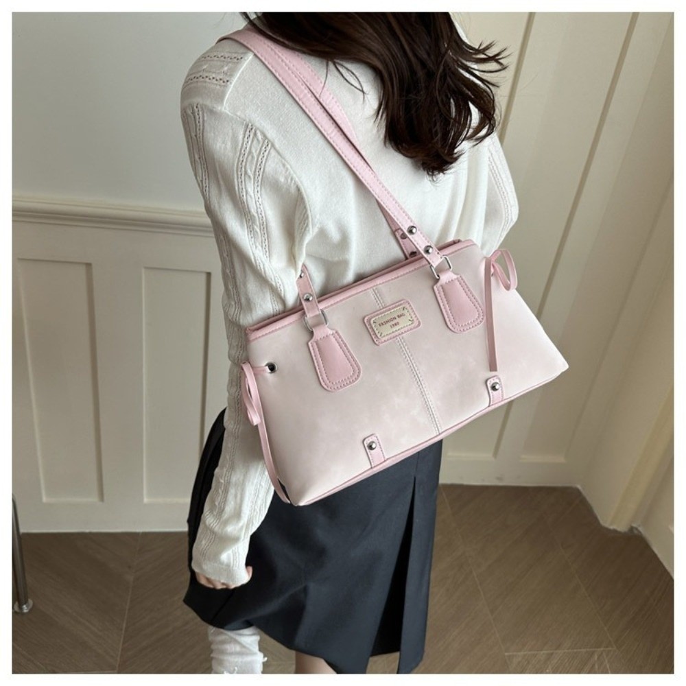 Minimalist Faux Leather Tote B - Top Handle Structured ulasan dan harga