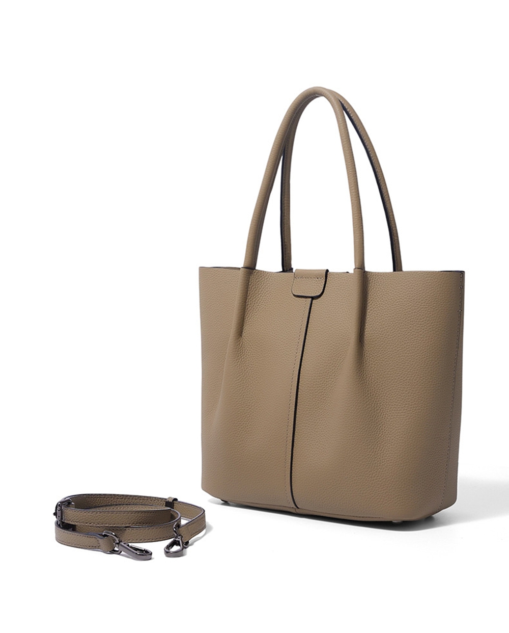 Textured Genuine Leather Handb - Top Handle Structured ulasan dan harga