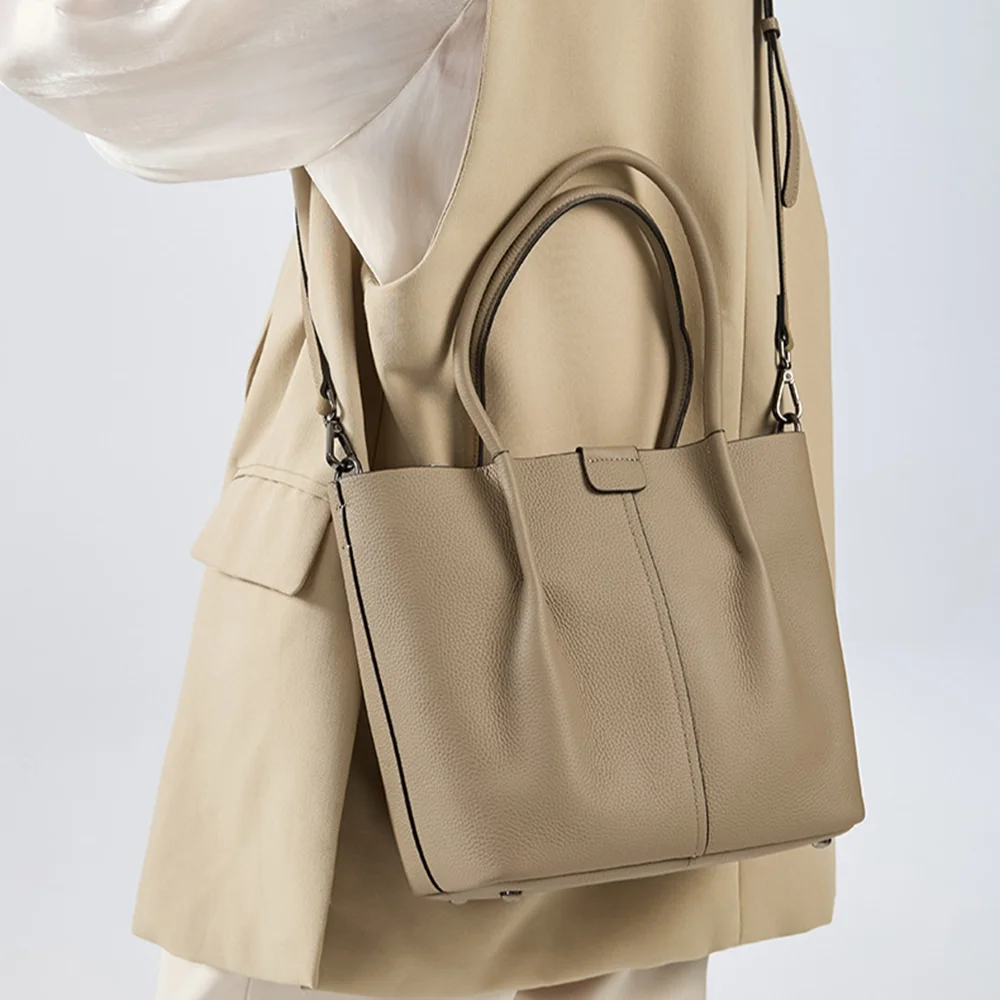 Textured Genuine Leather Handb - Top Handle Structured ulasan dan harga