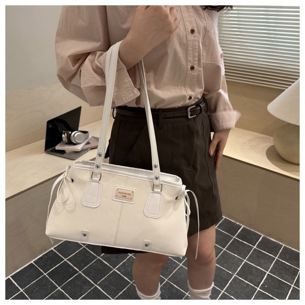 Korean Style Faux Leather Tote - Top Handle Structured ulasan dan harga