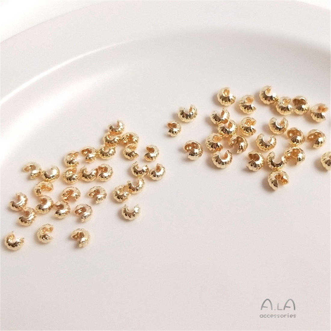 14K True Gold Pumpkin Pattern  - Half Moon Crescent ulasan dan harga