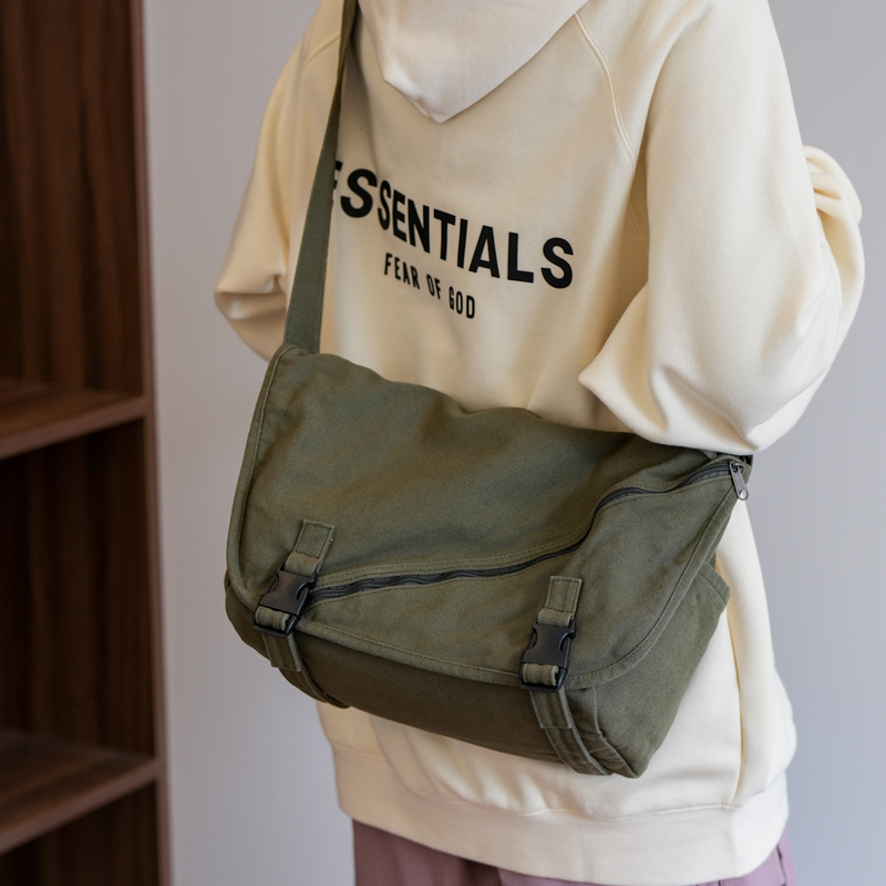Japanese Style Canvas Messenge - Flap Bag Envelope ulasan dan harga