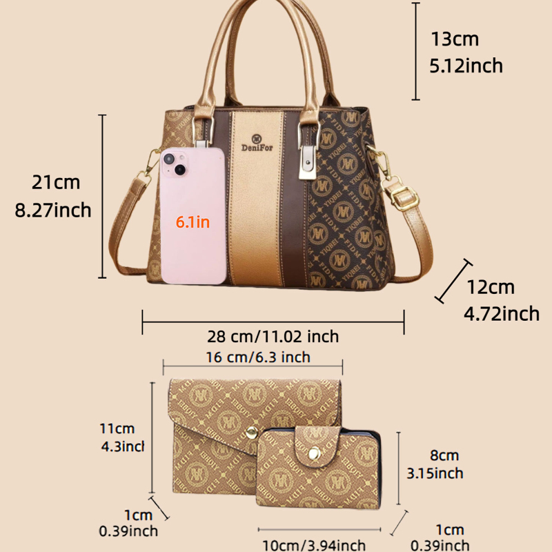 3-piece set of women's handbag - Women Bags Designer ulasan dan harga