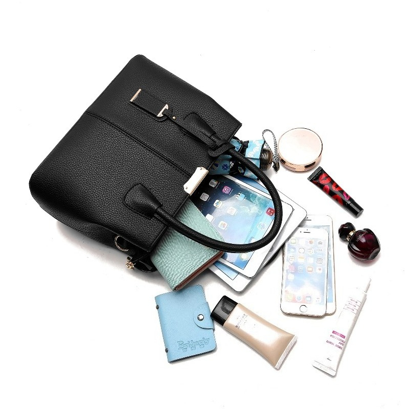 PU Leather Top-Handle Bag Stru - Top Handle Structured ulasan dan harga