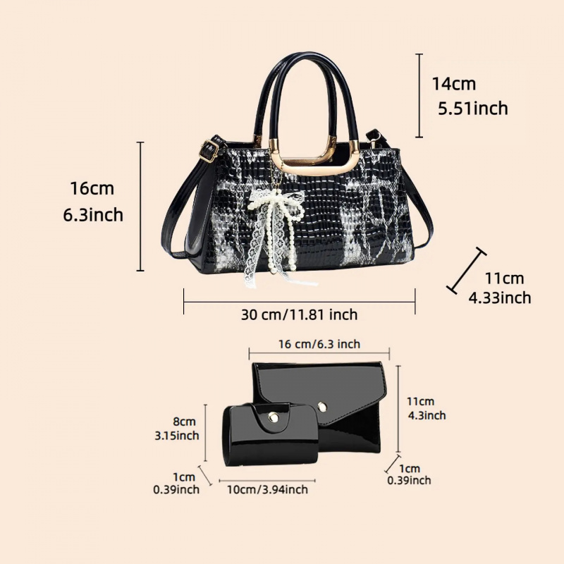 Women's Handbag Set, Crocodile - Women Bags Accessories ulasan dan harga