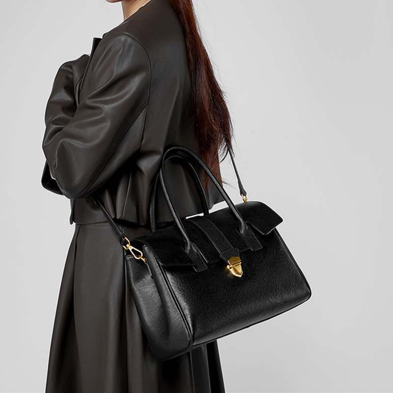 BURMINSA Genuine Leather Top H - Top Handle Structured ulasan dan harga