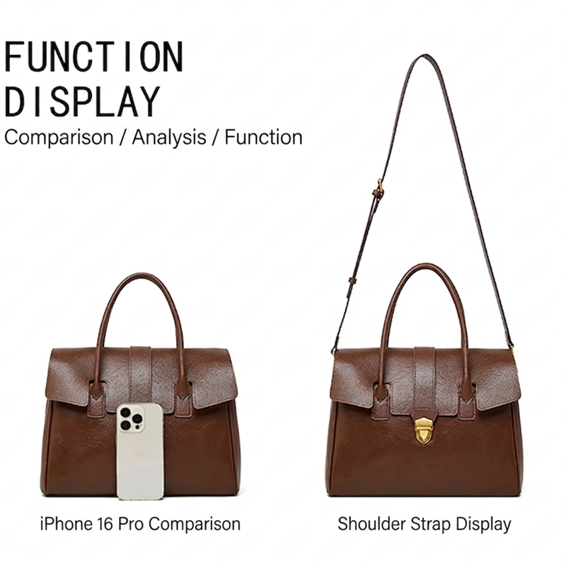 BURMINSA Genuine Leather Top H - Top Handle Structured ulasan dan harga