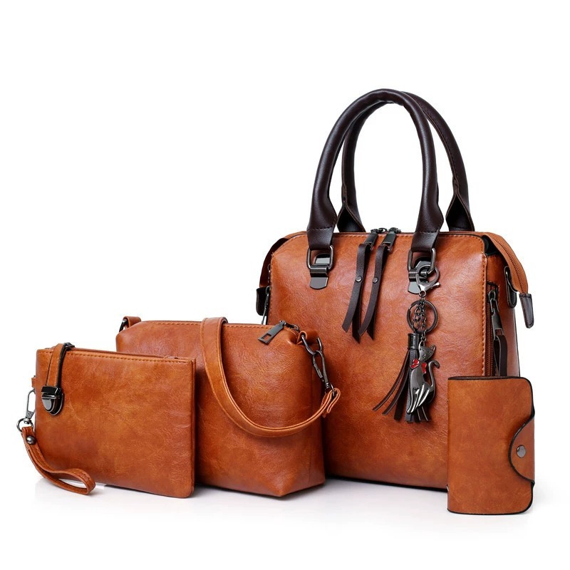 4Pcs Solid Color Bag Set With  - Women'S Bags Handbags ulasan dan harga