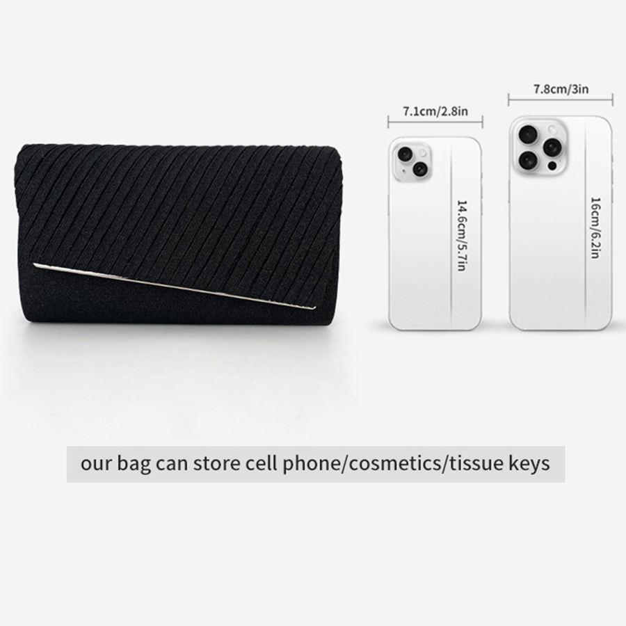 Women's Sparkle Pleated Flip E - Flap Bag Envelope ulasan dan harga