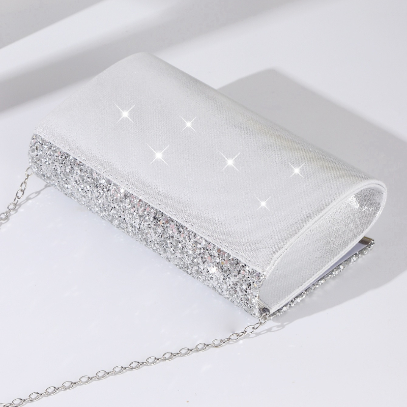 Silver Glitter Envelope Clutch - Flap Bag Envelope ulasan dan harga