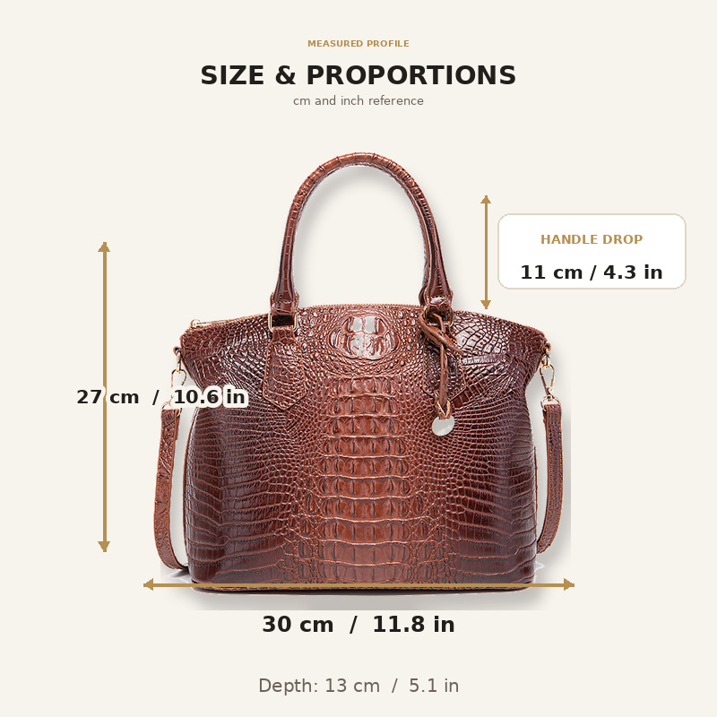 Women's Vintage Crocodile Patt - Top Handle Structured ulasan dan harga