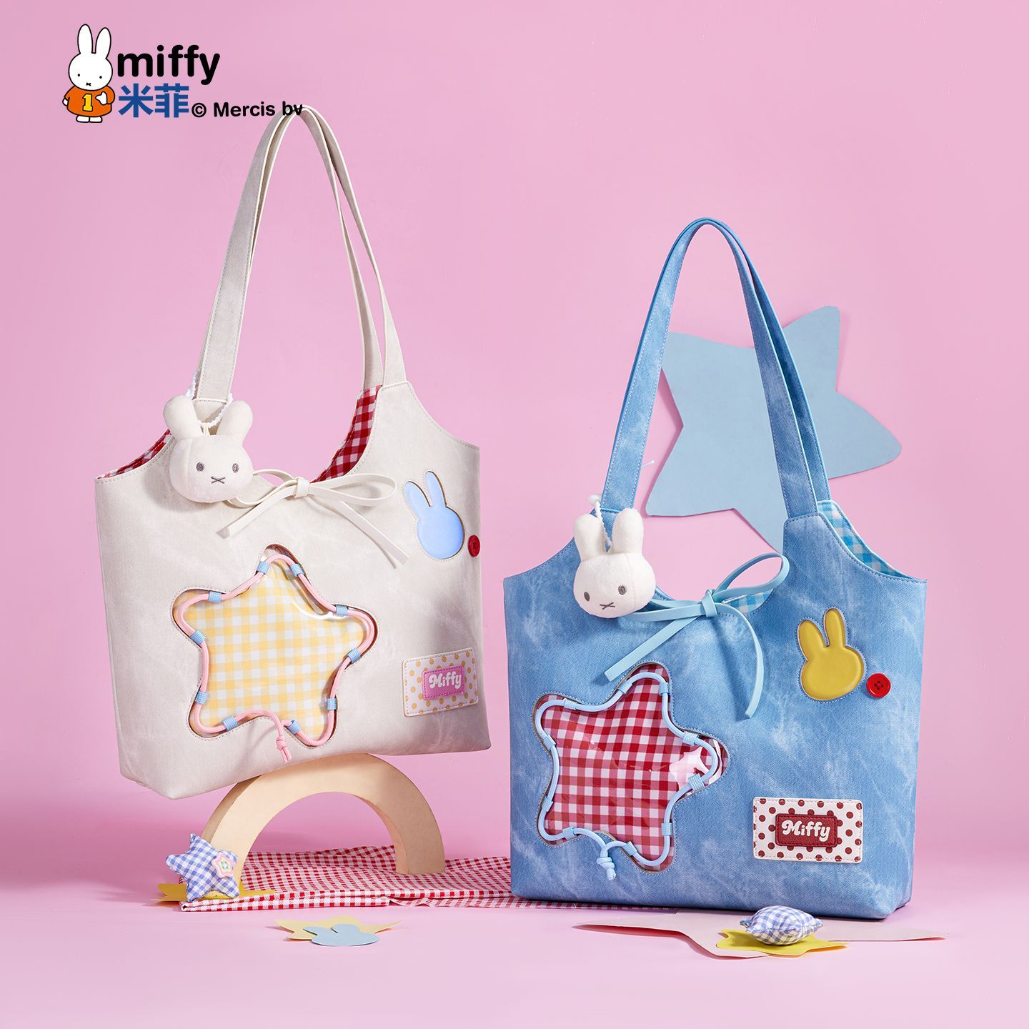 Miffy Kawaii Cartoon Licensed  - Top Handle Structured ulasan dan harga