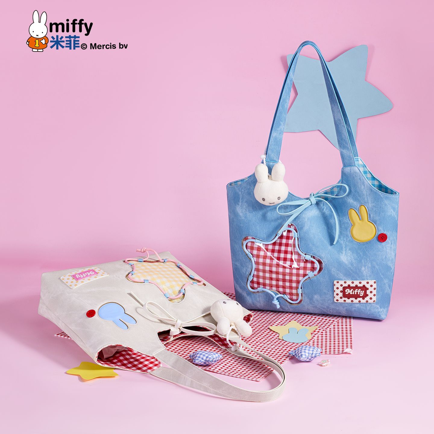 Miffy Kawaii Cartoon Licensed  - Top Handle Structured ulasan dan harga