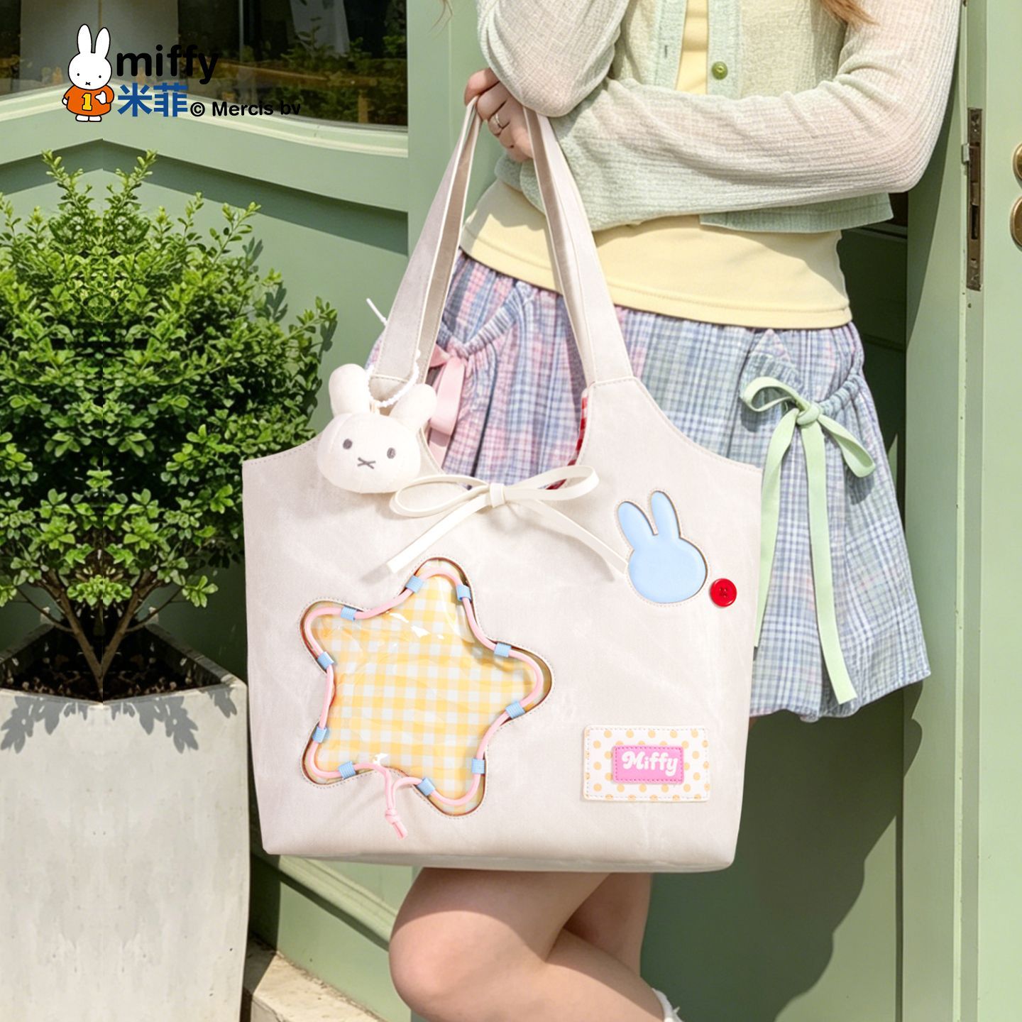 Miffy Kawaii Cartoon Licensed  - Top Handle Structured ulasan dan harga
